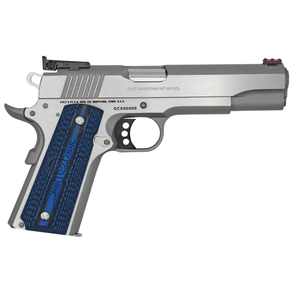 COLT 1911 GOLD CUP LITE SERIES 70 9MM STS BLUE GRIPS 5" 9+1
